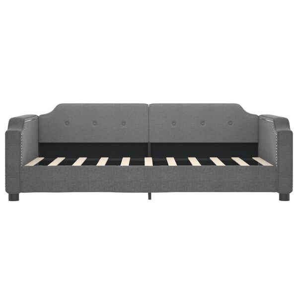 vidaXL Daybed with Trundle without Mattress Dark Grey 100x190 cm