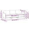 vidaXL 3-Seater Sofa Light Grey 210 cm Fabric