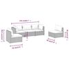 vidaXL 5 Piece Garden Lounge Set with Cushions Poly Rattan Brown