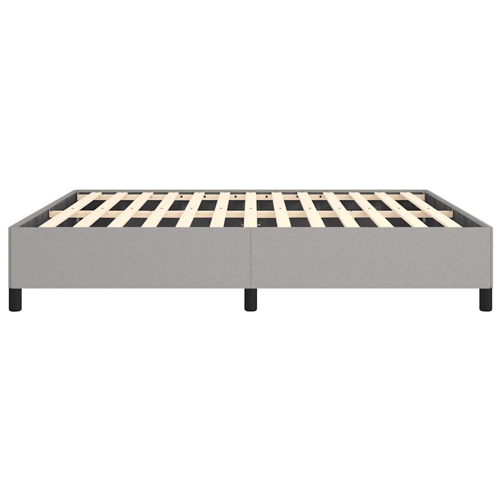 vidaXL Bed Frame without Mattress Light Grey 193x203 cm King Fabric