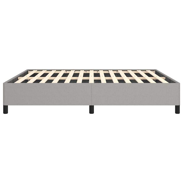vidaXL Bed Frame without Mattress Light Grey 193x203 cm King Fabric