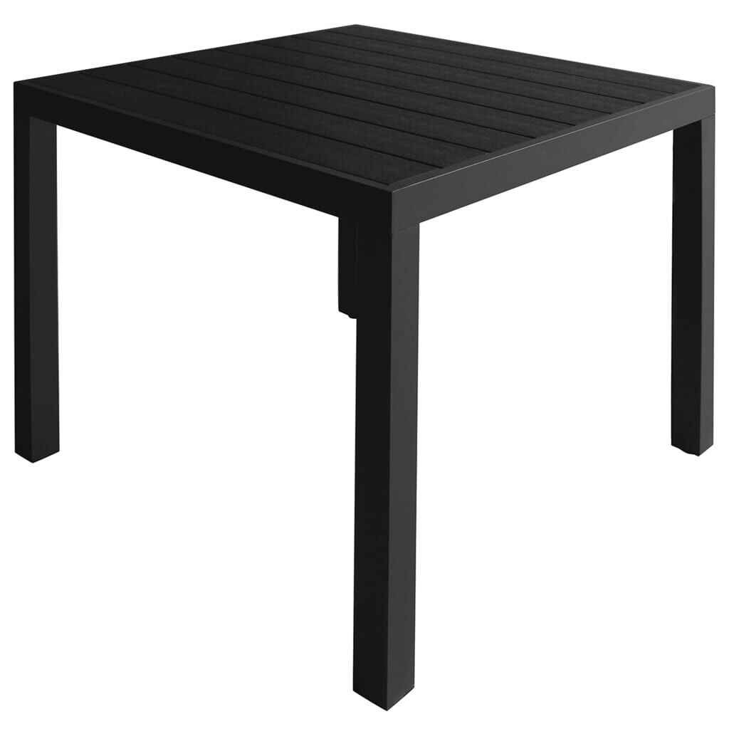 vidaXL 5 Piece Outdoor Dining Set Aluminium and WPC Black