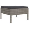 vidaXL 7 Piece Garden Lounge Set with Cushions Poly Rattan Grey