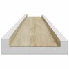 vidaXL Wall Shelves 2 pcs White and Sonoma Oak 115x9x3 cm
