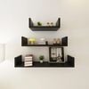vidaXL Wall Shelves 6 pcs Black