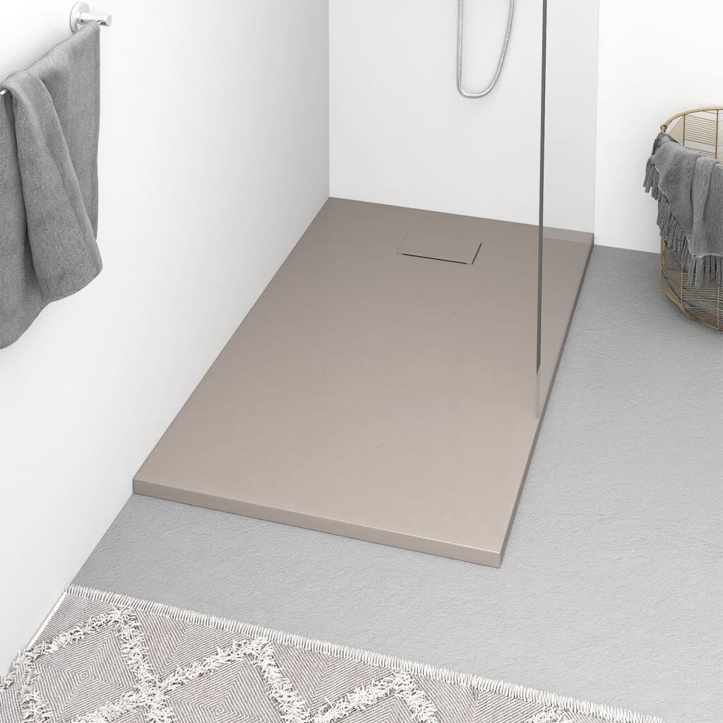 vidaXL Shower Base Tray SMC Brown 120x70 cm