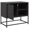 vidaXL TV Cabinet Black 68x39x60.5 cm Steel