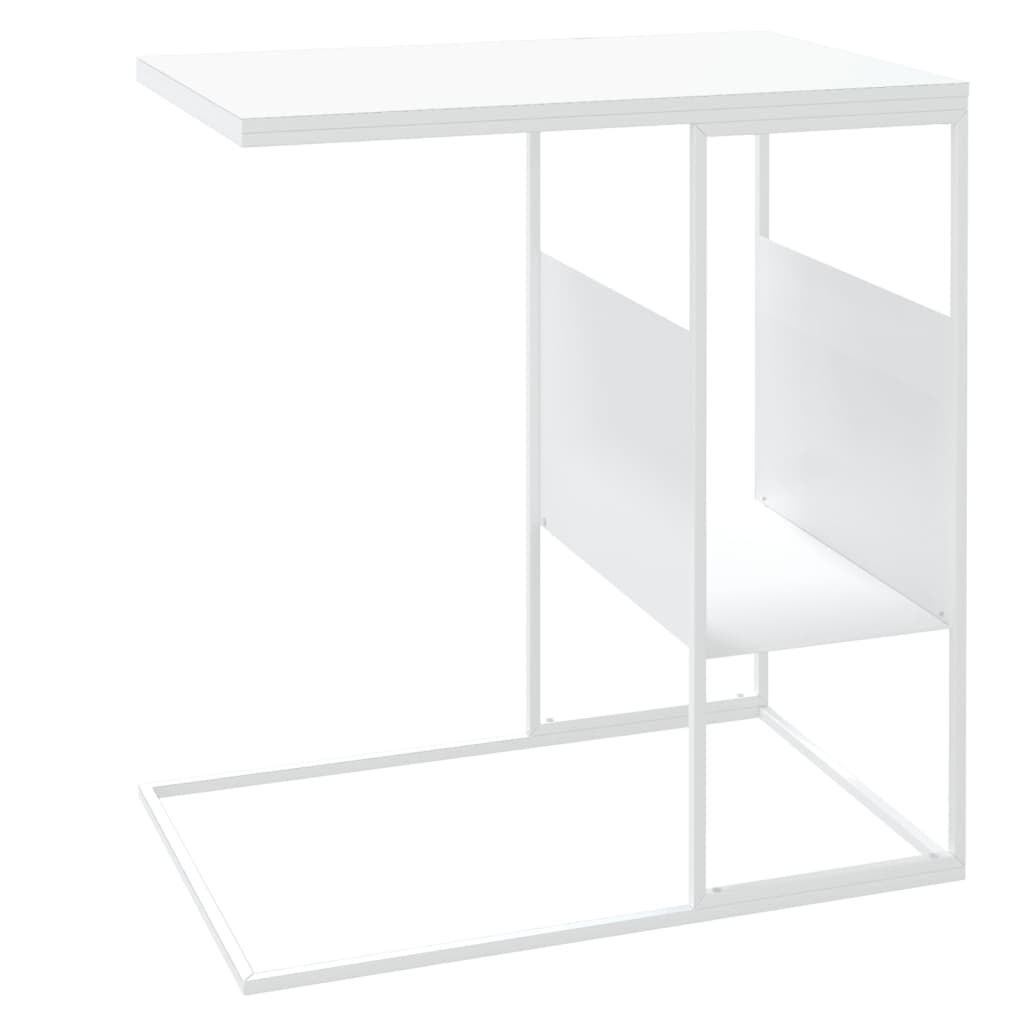 vidaXL Side Table White 55x36x59.5 cm Engineered Wood