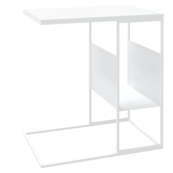 vidaXL Side Table White 55x36x59.5 cm Engineered Wood