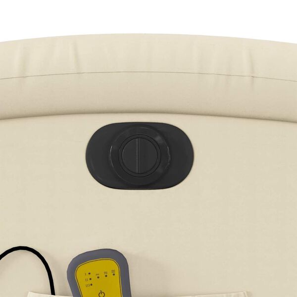 vidaXL Electric Stand up Massage Recliner Chair Cream Faux Leather