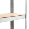 vidaXL Storage Shelves 3 pcs Silver 75x30x172 cm Steel and MDF