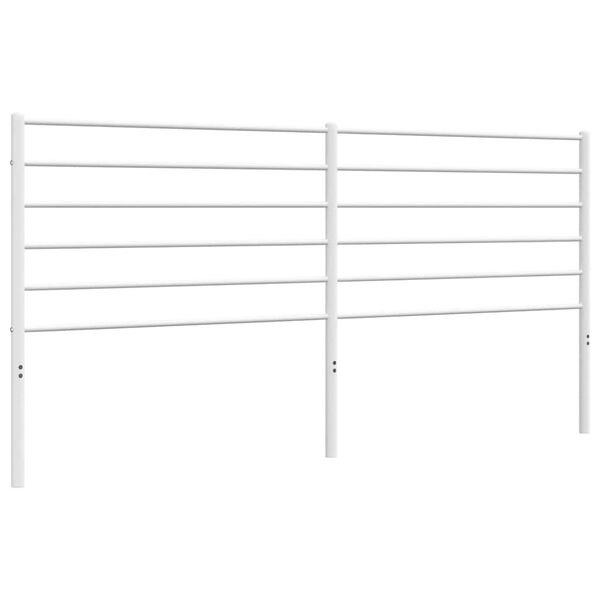 vidaXL Metal Replace Headboard White 193 cm