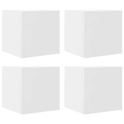 vidaXL Wall Mounted TV Cabinets 4 pcs White 30.5x30x30 cm