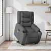 vidaXL Electric Stand up Massage Recliner Chair Dark Grey Fabric