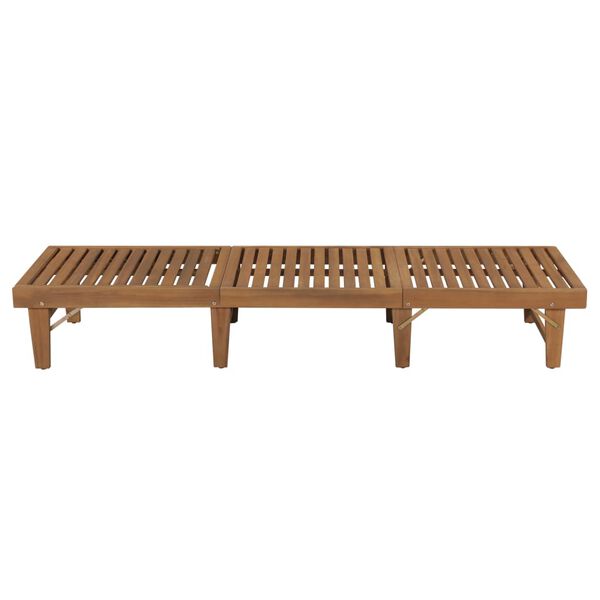 vidaXL Folding Sun Lounger Solid Acacia Wood