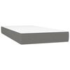 vidaXL Box Spring Bed with Mattress Dark Grey 100x203 cm Fabric