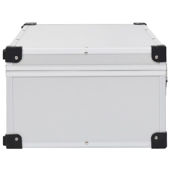 vidaXL CD Case for 80 CDs Aluminium ABS Silver