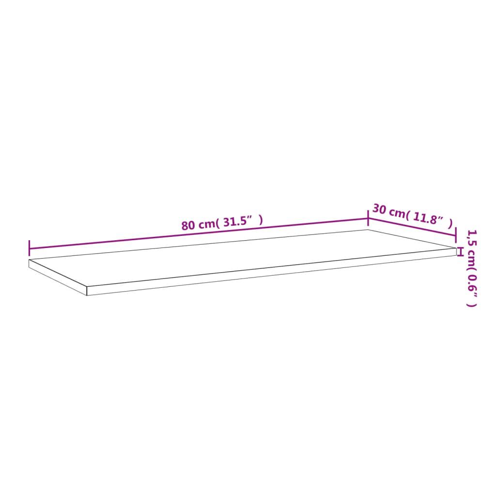 vidaXL Bookshelf Boards 8 pcs High Gloss Black 80x30x1.5 cm Engineered Wood