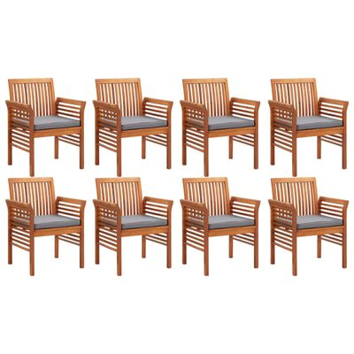 vidaXL 9 Piece Outdoor Dining Set with Cushions Solid Wood Acacia