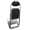 vidaXL Folding Dining Chairs 6 pcs Black Faux Leather and Steel