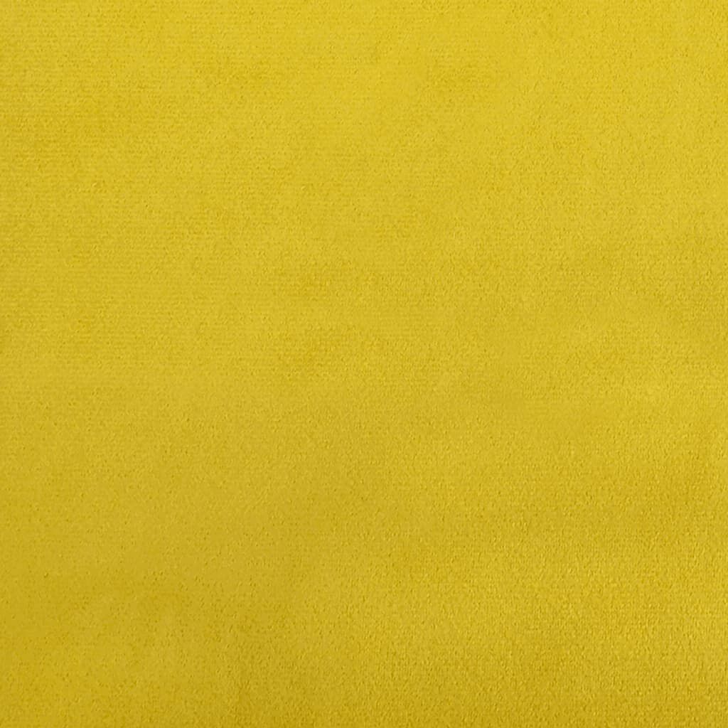 vidaXL Slipper Chair Yellow Velvet