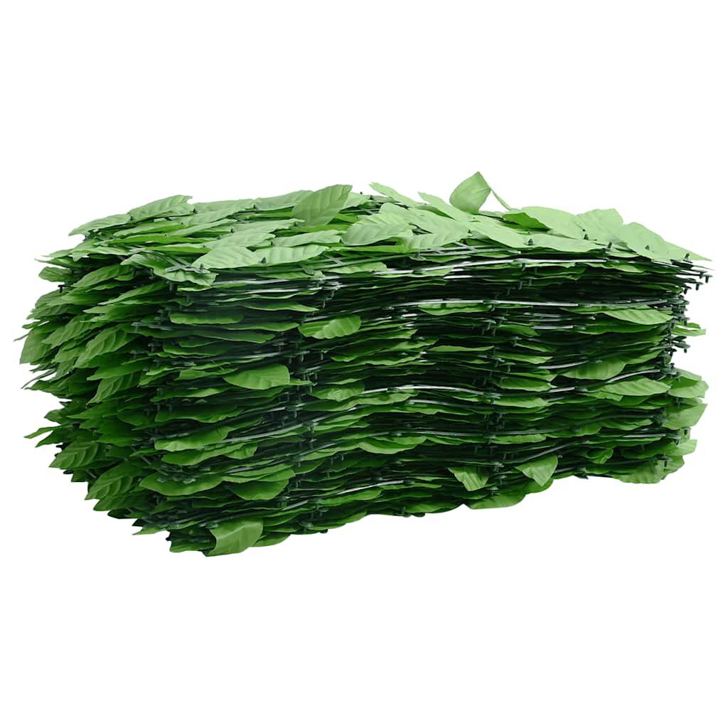 vidaXL Balcony Screen with Green Leaves 300x150 cm