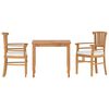 vidaXL 3 Piece Garden Dining Set Solid Wood Teak