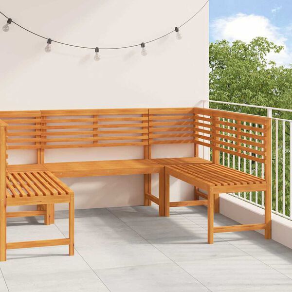 vidaXL Garden Bench Set 5 pcs Brown Solid acacia wood