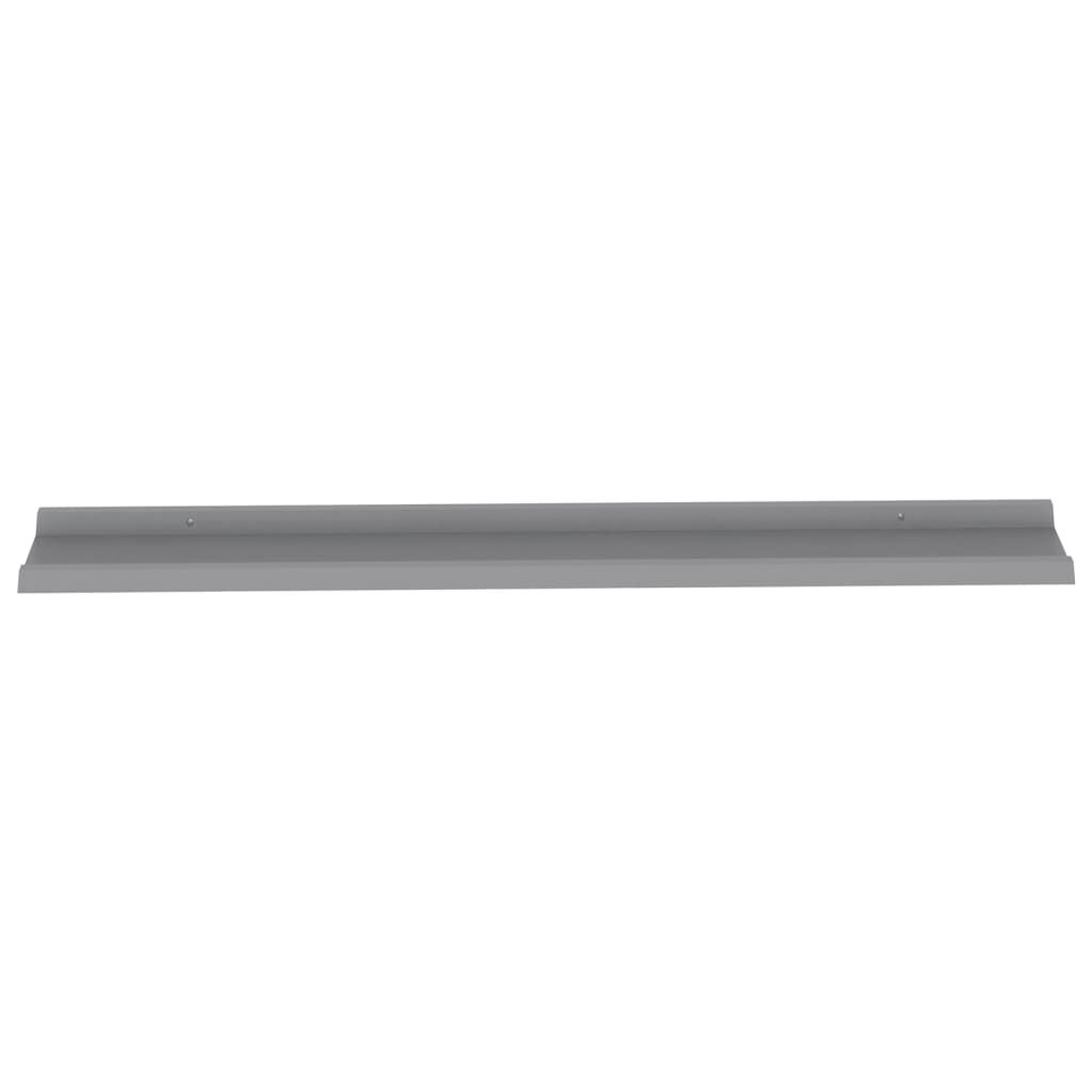vidaXL Wall Shelves 2 pcs Grey 115x9x3 cm