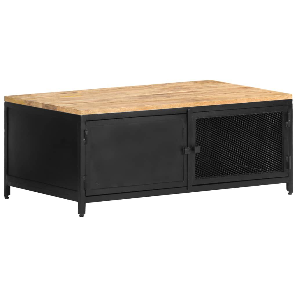 vidaXL Coffee Table 90x50x37 cm Solid Rough Mango Wood