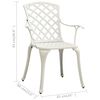 vidaXL Garden Chairs 2 pcs Cast Aluminium White