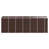 vidaXL Garden Shed Brown 191x555x198 cm Galvanised Steel