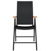 vidaXL 3 Piece Garden Dining Set Black