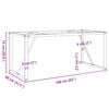 vidaXL Dining Table Legs O-Frame 160x80x73 cm Steel