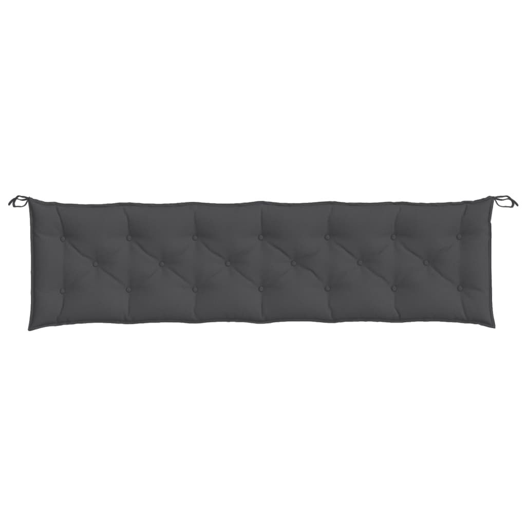 vidaXL Garden Bench Cushions 2 pcs Melange Anthracite 200x50x7 cm Fabric