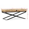 vidaXL Coffee Table Solid Mango Wood 110x55x42 cm