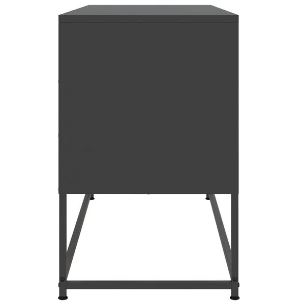 vidaXL TV Cabinet Black 100.5x39x60.5 cm Steel