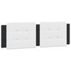 vidaXL Headboard Cushion "Zadar" White and Black 152 cm Queen Faux Leather