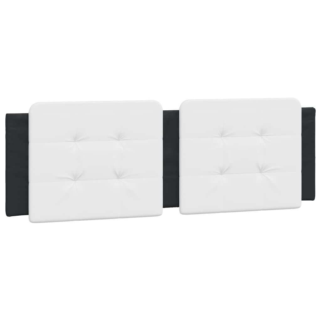 vidaXL Headboard Cushion White and Black 152 cm Queen Faux Leather