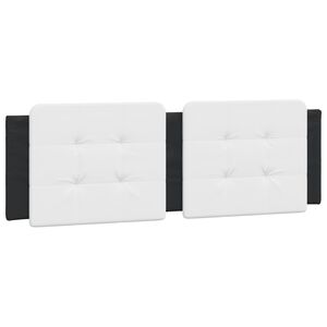 vidaXL Headboard Cushion "Zadar" White and Black 152 cm Queen Faux Leather