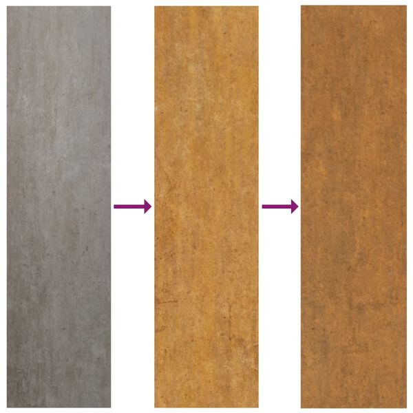vidaXL Garden Wall Decorations 2pcs 105x55cm Corten Steel Flower Design