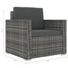 vidaXL 8 Piece Garden Lounge Set with Cushions Poly Rattan Grey