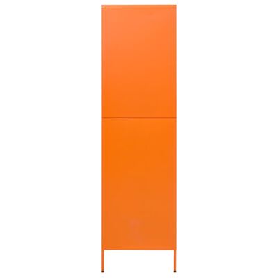 vidaXL Wardrobe Orange 90x50x180 cm Steel