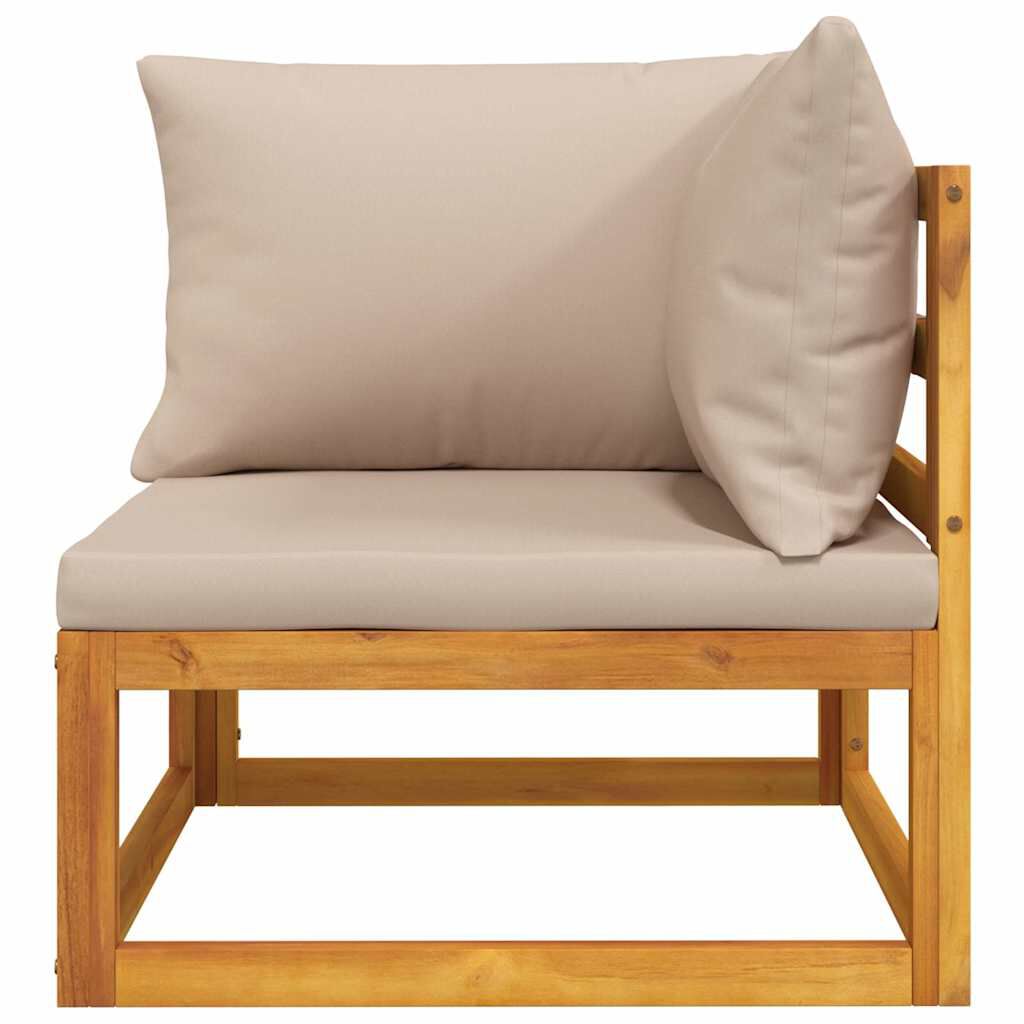 vidaXL 2 Piece Garden Sofa Set with Cushions Solid Wood Acacia