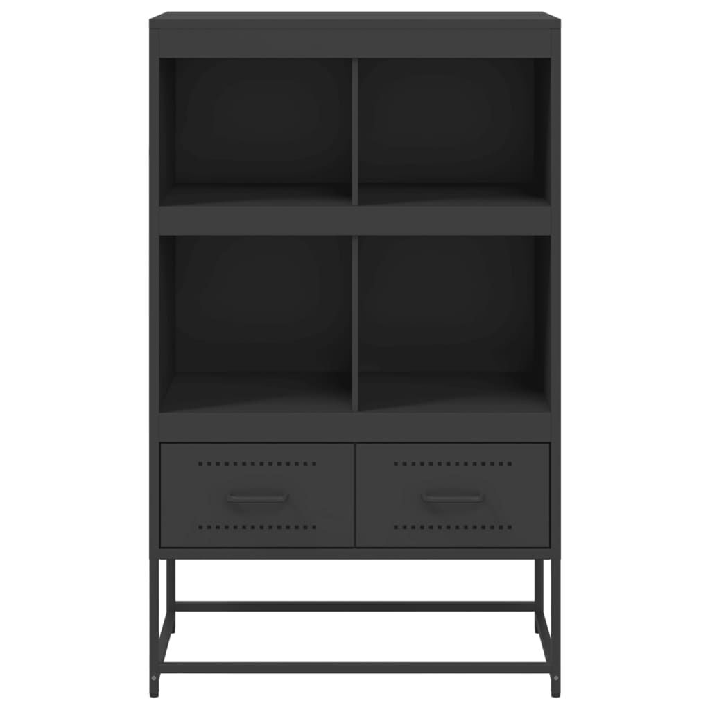 vidaXL Highboard Black 68.5x39x111.5 cm Steel
