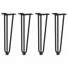 vidaXL Hairpin Legs for Coffee Table 4 pcs Black 42 cm Solid Steel