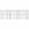 vidaXL Dog Kennel with Storage 3 pcs Silver 6 x 2 x 2 m Steel