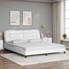 vidaXL Bed Frame without Mattress "Hvar" White 183x213 cm Faux Leather