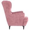 vidaXL Armchair Pink Velvet