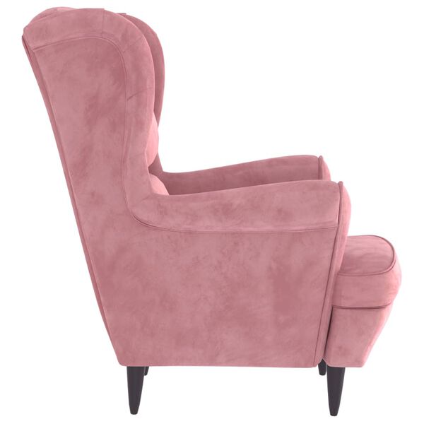 vidaXL Armchair Pink Velvet
